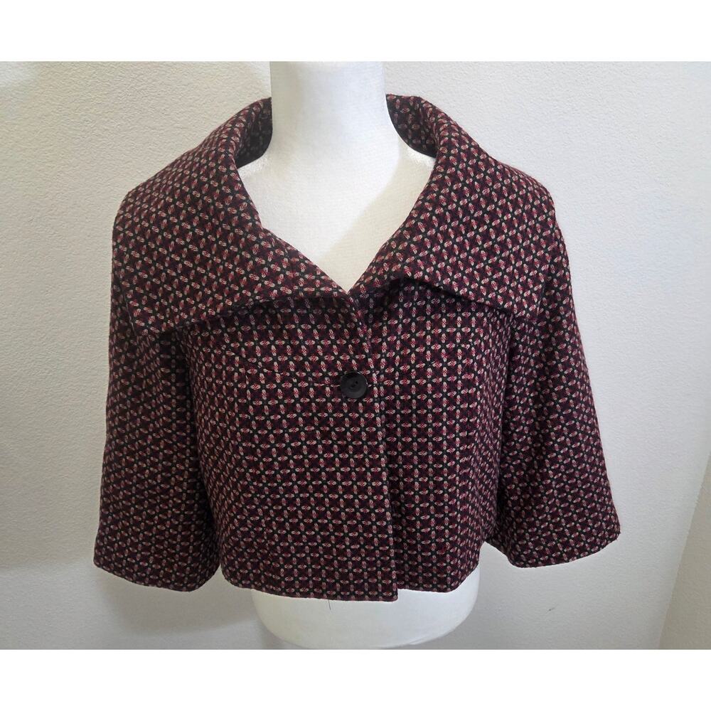 Axcess by Liz Claiborne Bolero Crop Wool Jacket Woman's Size Medium